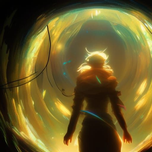 Fractal Dandelion in Anime Style by Makoto Shinkai