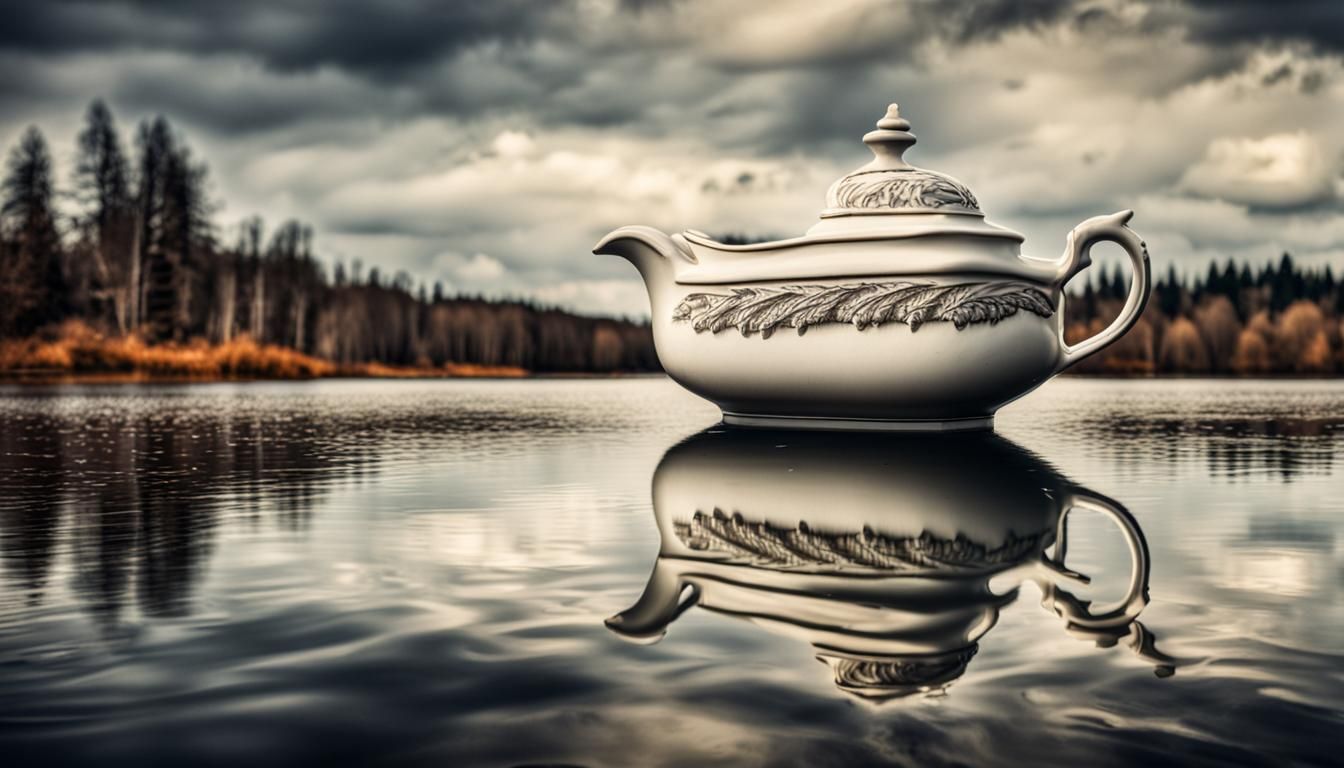 Gravy Boat Drifting on Gravy Lake in HDR