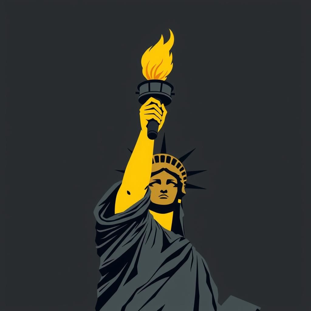 Statue of Liberty Emblem in Anime Style
