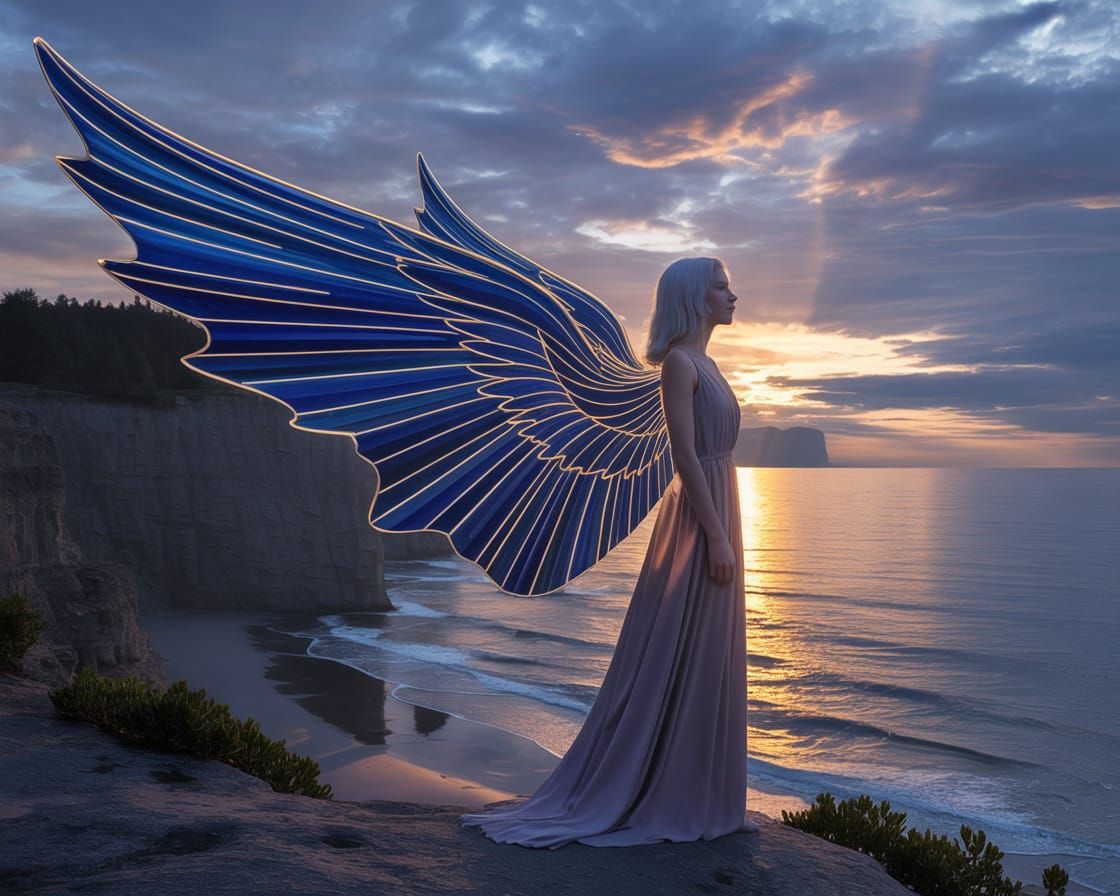 Gossamer-Winged Shadow Outlined in Golden Velvet Happy Thing...