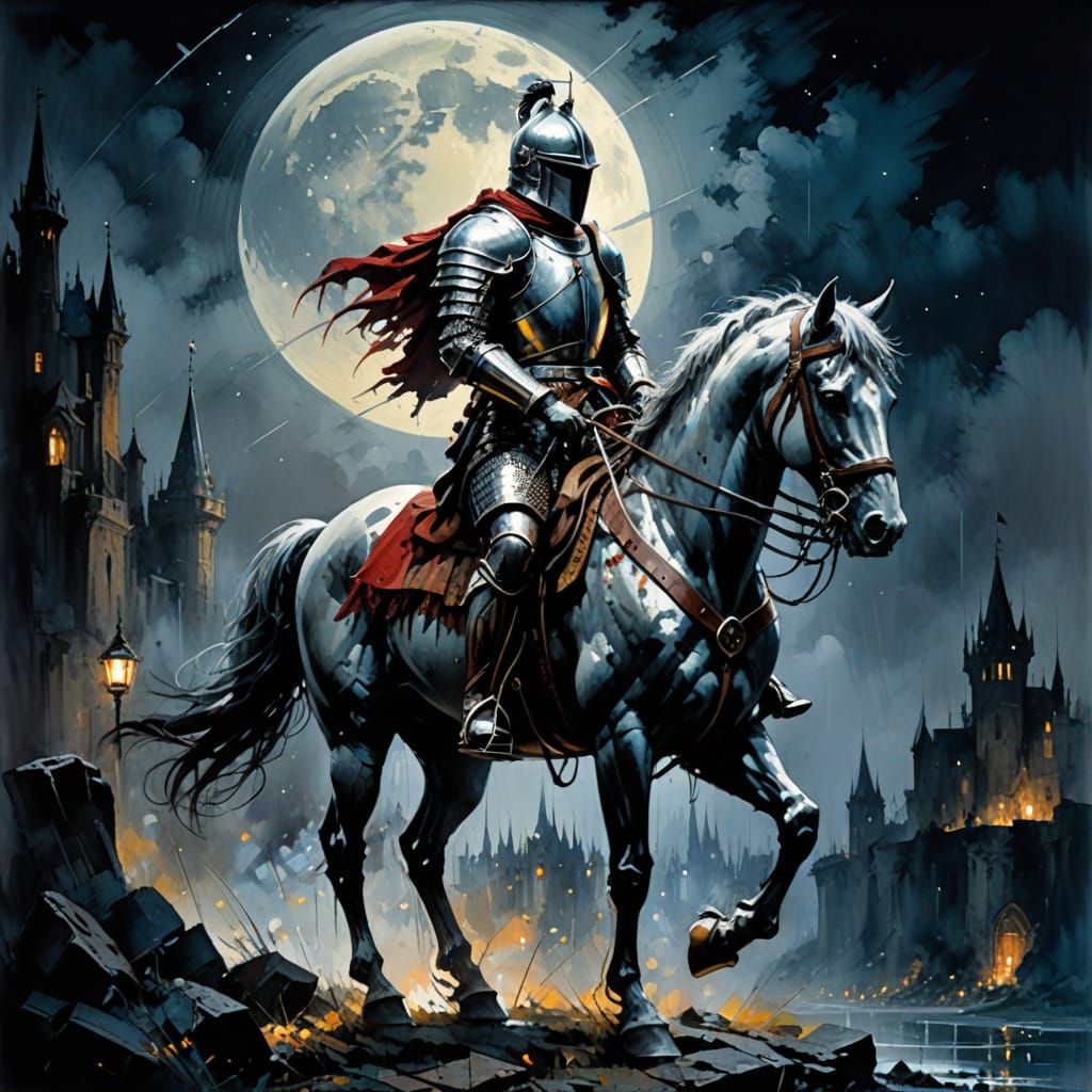 Knight on Horse Back