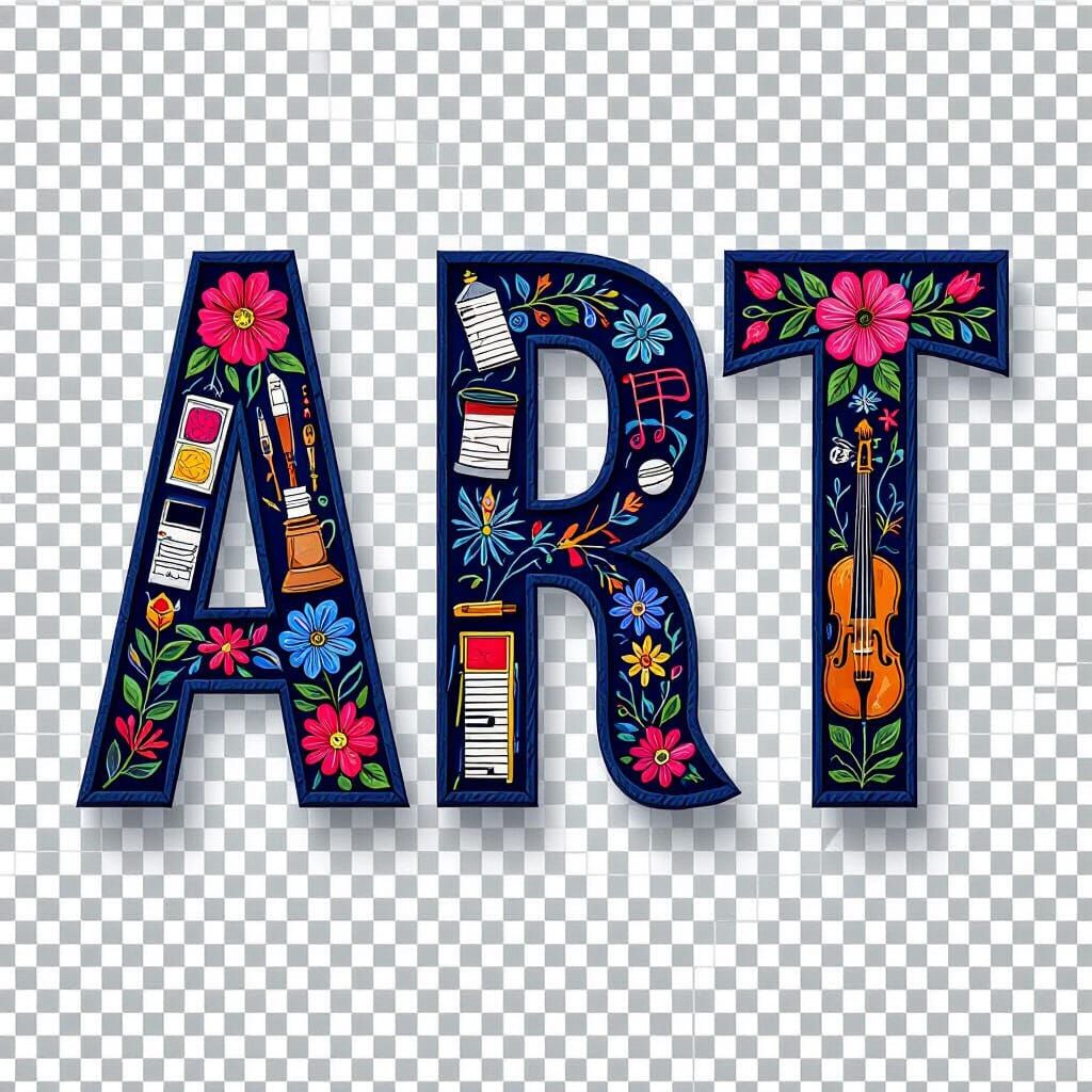 Embroidery Letters ART with Art Supplies