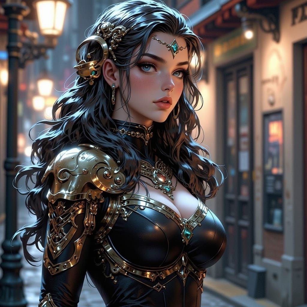 Elemental Goddess in Digital Art Style