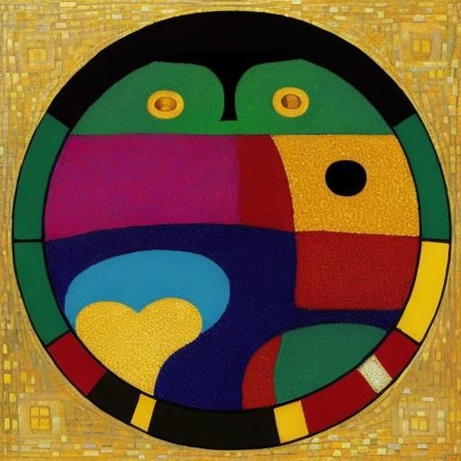 Cute Creature Inspired by Klimt, Monet, Klee