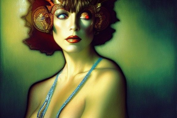 Zhora from Blade Runner in Cyberpunk Arcanepunk Style