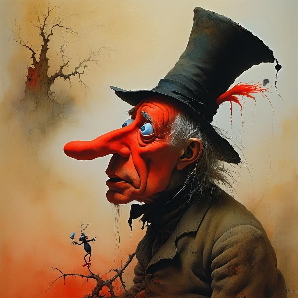 Rumpelstiltskin in Gouache and Watercolor Style