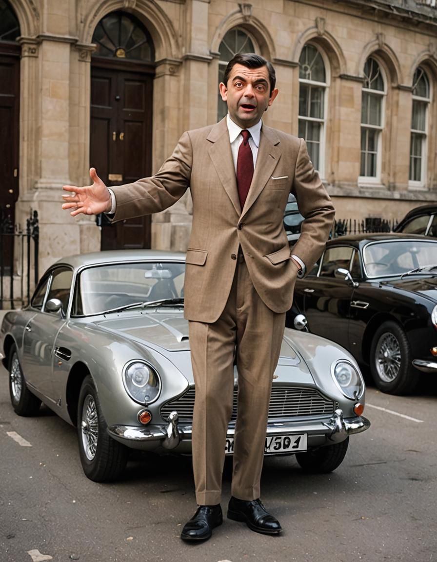 Mr. Bean as Goofy Secret Agent