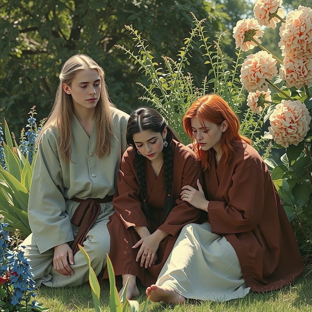 Elegant Summer Gathering in a Serene Garden