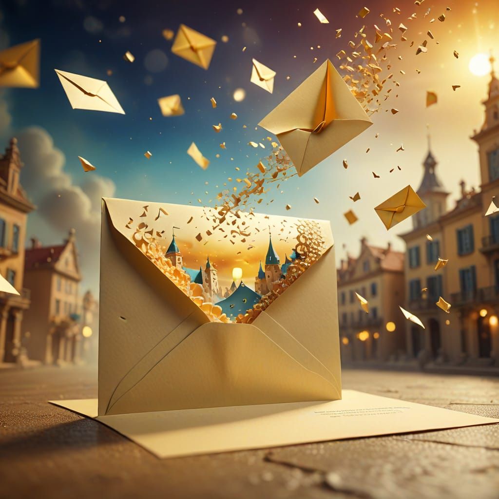 Surreal Letter Reveals Past and Future as 3D Render