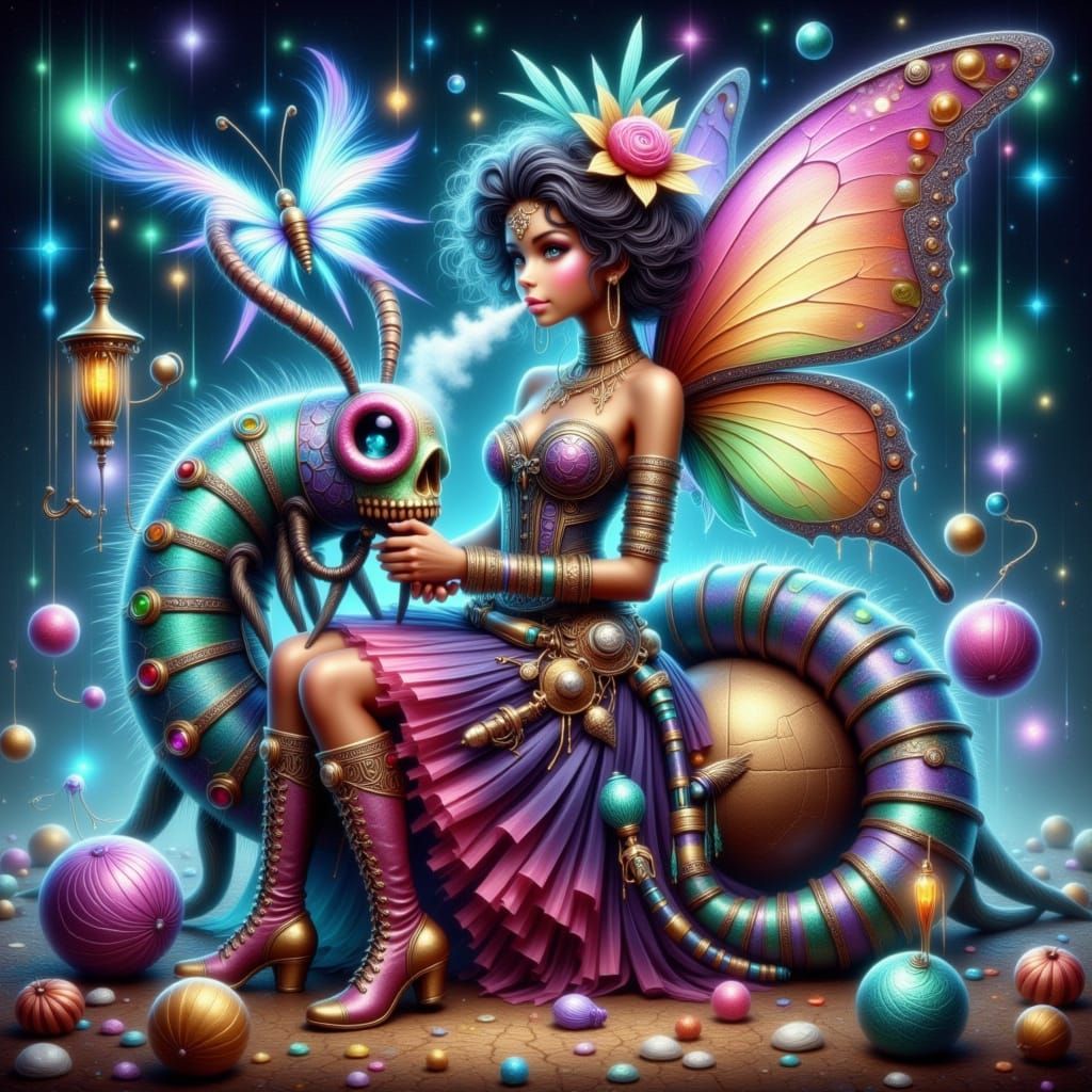 Whimsical Pirate Pixie in Steampunk Bohemian Fantasy