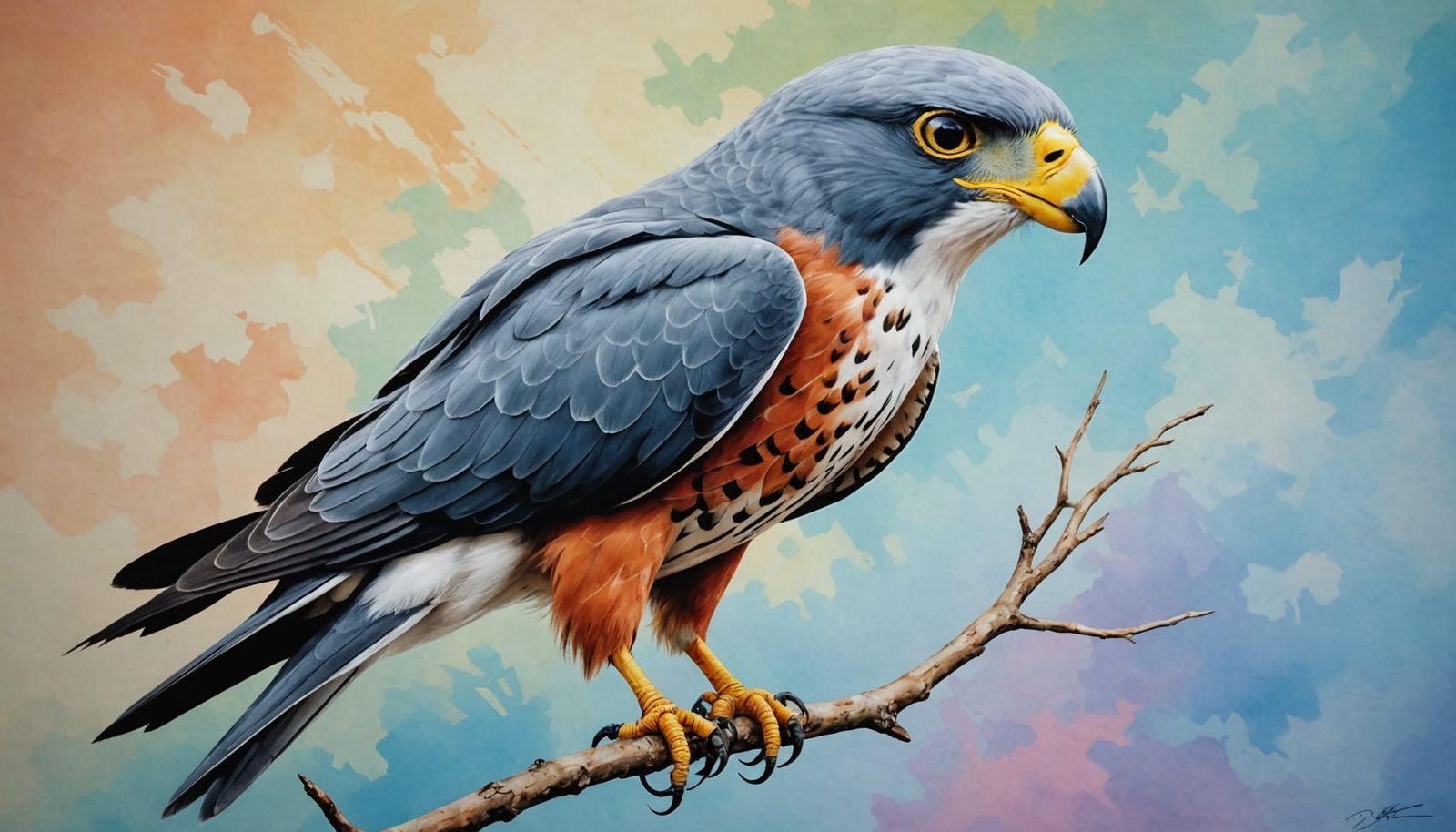 Double-toothed Kite in Dadaist Airbrush Style