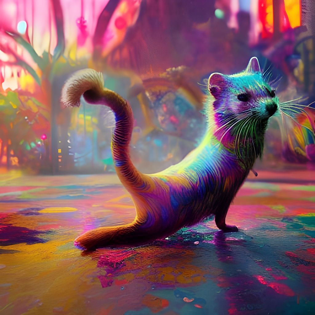 Psychedelic Ferret Dances at Cosmic Rave