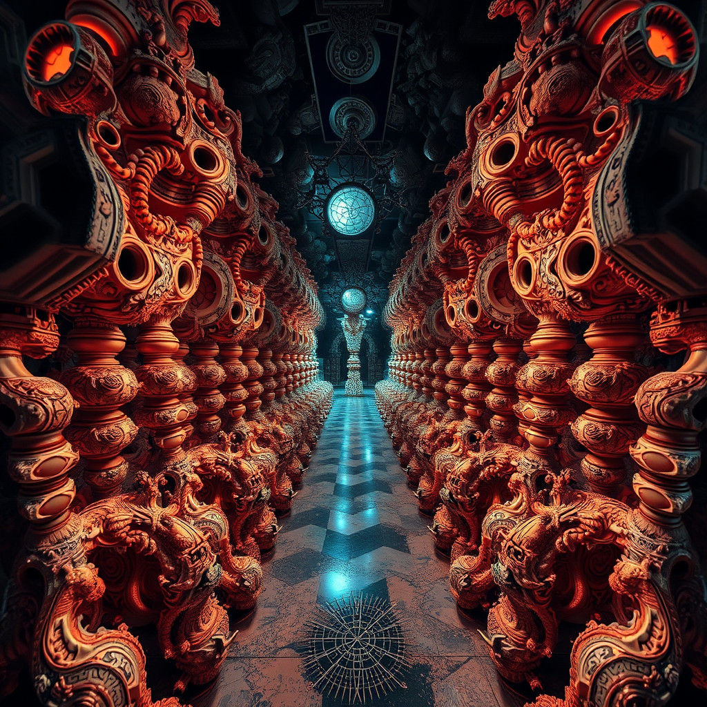 Hyperrealistic Repetition of Shapes in Vibrant Colors