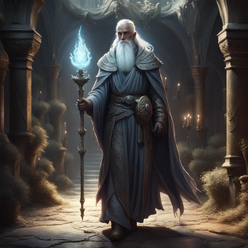 Radiant Man with Scepter in D&D Style