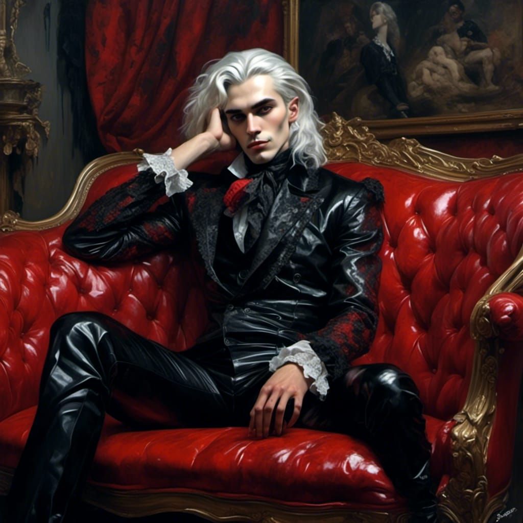 Gothic Vampire in Rococo-Horrorcore Style