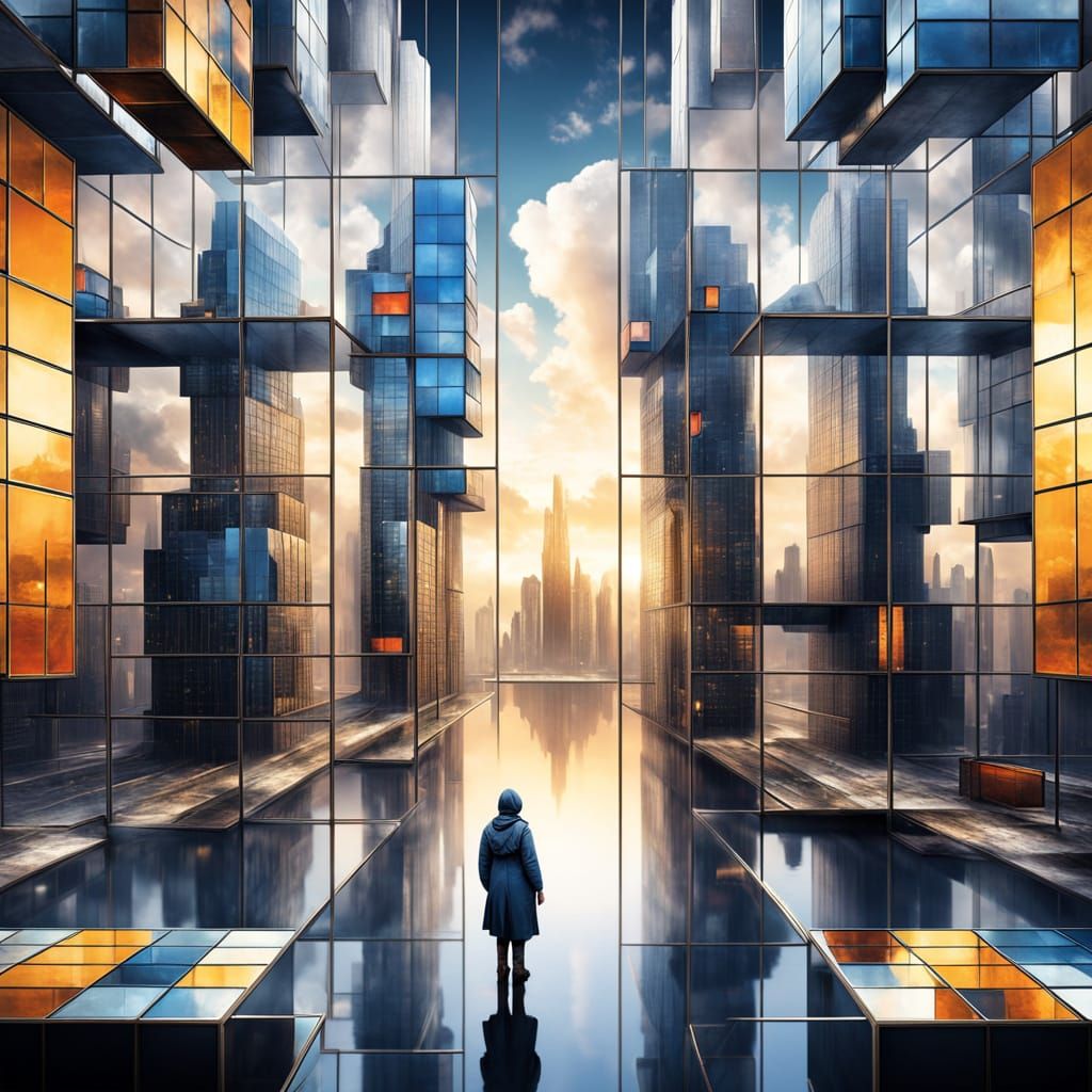 Futuristic cityscape