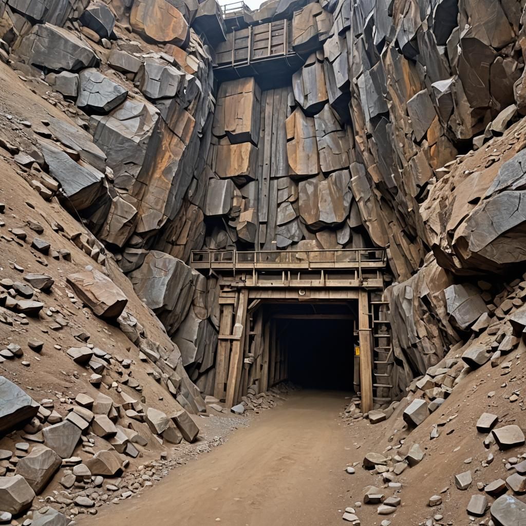 Entrance to a Massive Mineshaft