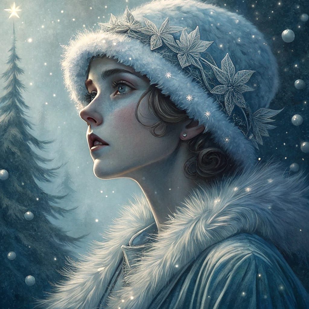 Christmas Snow Lady
