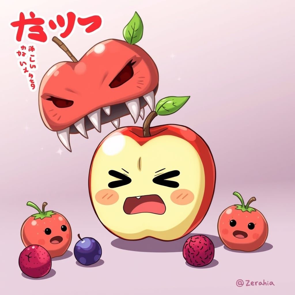 Fearful Fruits in Anime Style