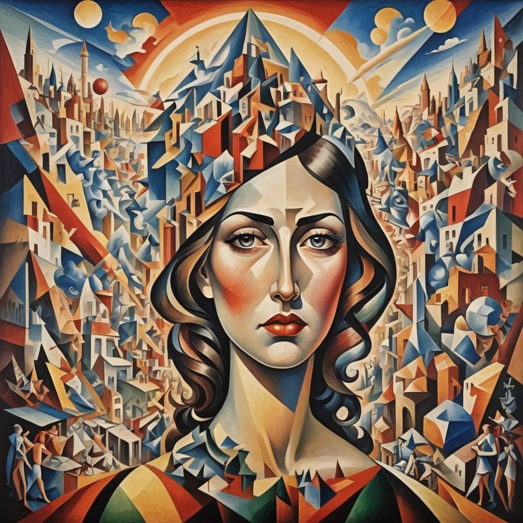 Global Warming: An Abstract Cubist Depiction