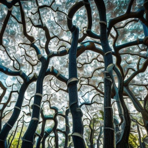 Platinum and Sapphire Trees on Alien Planet