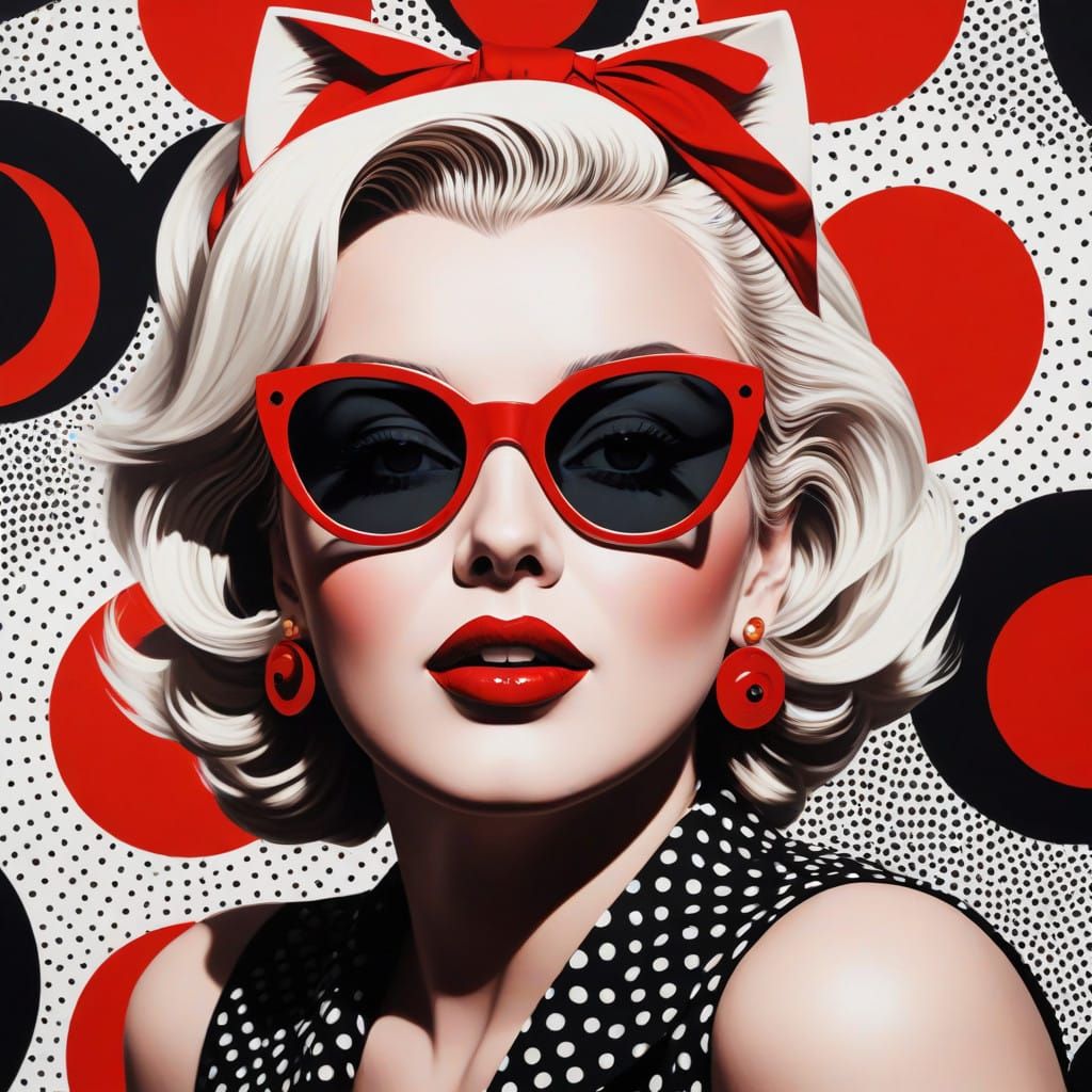 Marilyn Monroe in Vibrant Pop Art Style