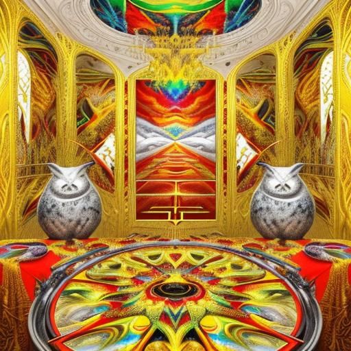 Abstract Fractal Art in Vivid Psychedelic Colors