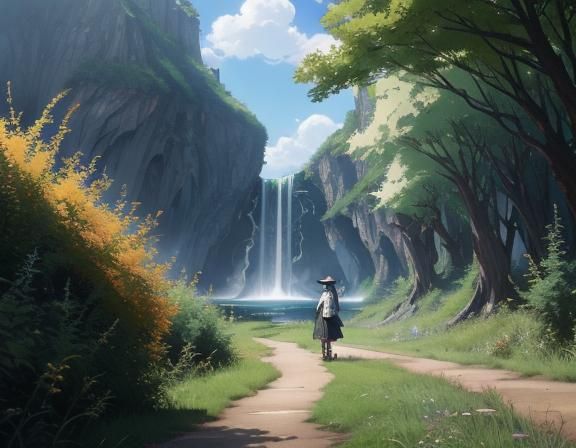 Anime Witch Alchemist Laboratory in Ghibli Style