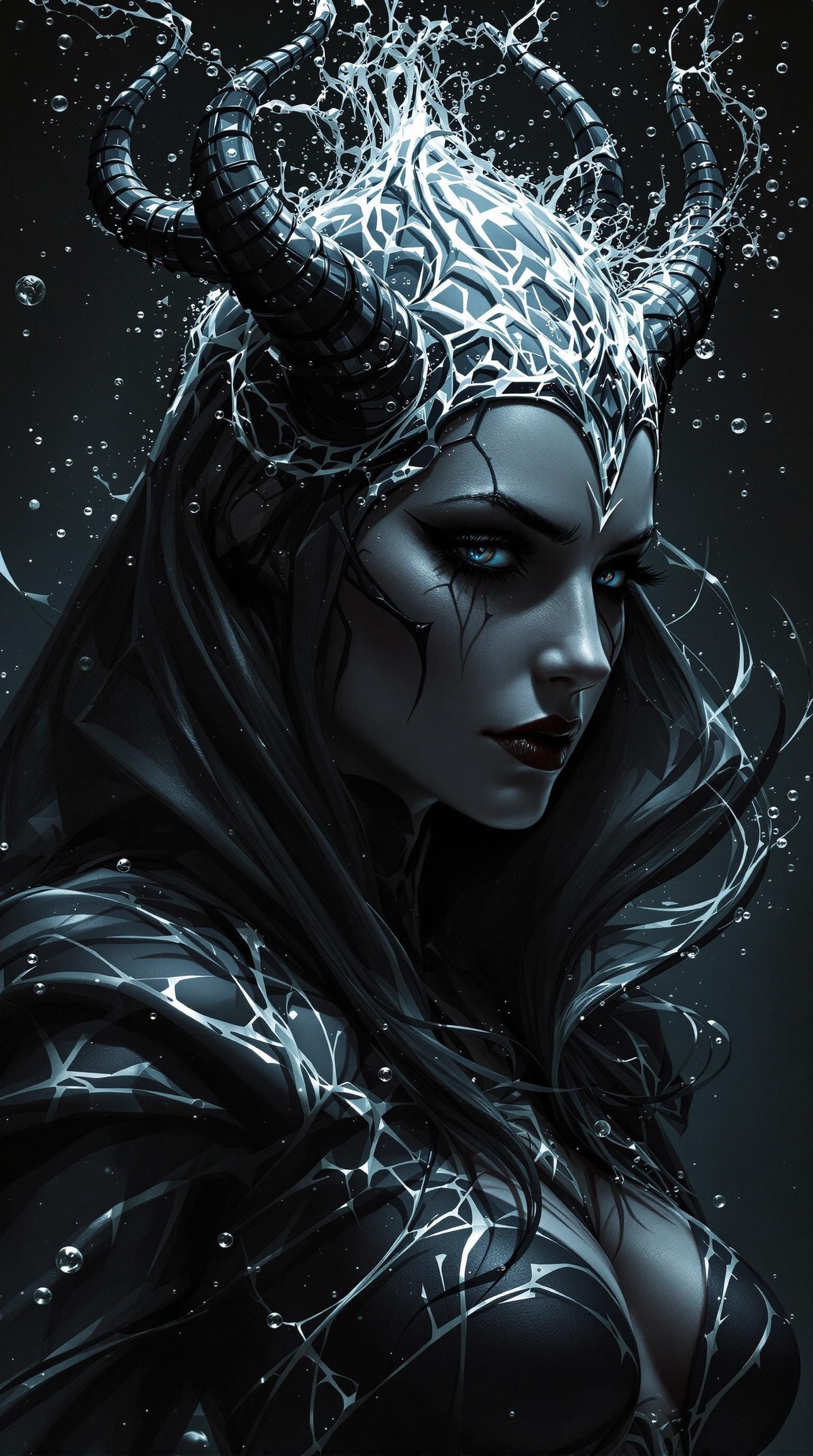 Scarlet Witch in Dark Fantasy Pencil Art Style