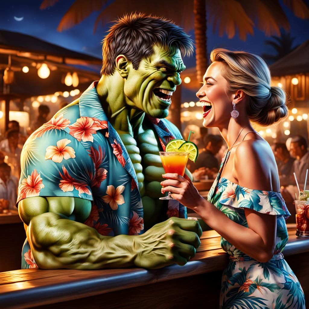 Hulk's Hawaiian Vacation at Beach Bar