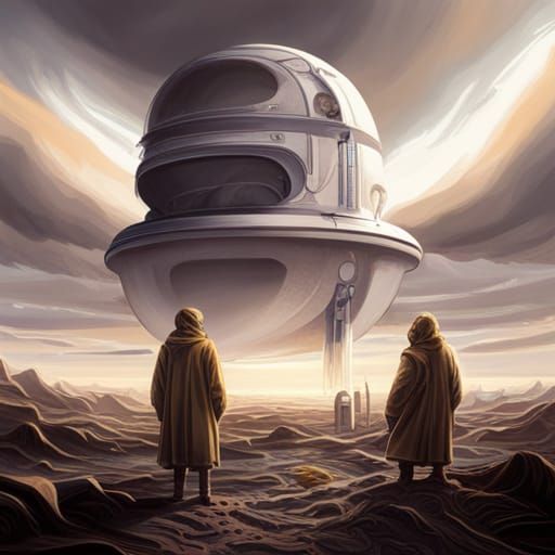 Surreal Spacecraft Propaganda Art