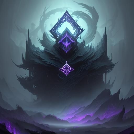 Mystical Forest: Impossible Penrose Triangle Concept Art