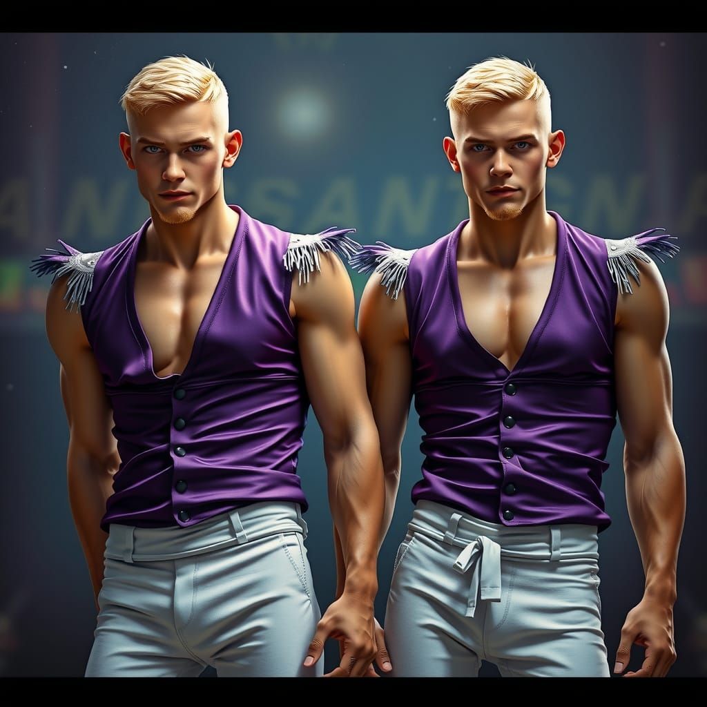 Twin Acrobats in Fantasy Concept Art