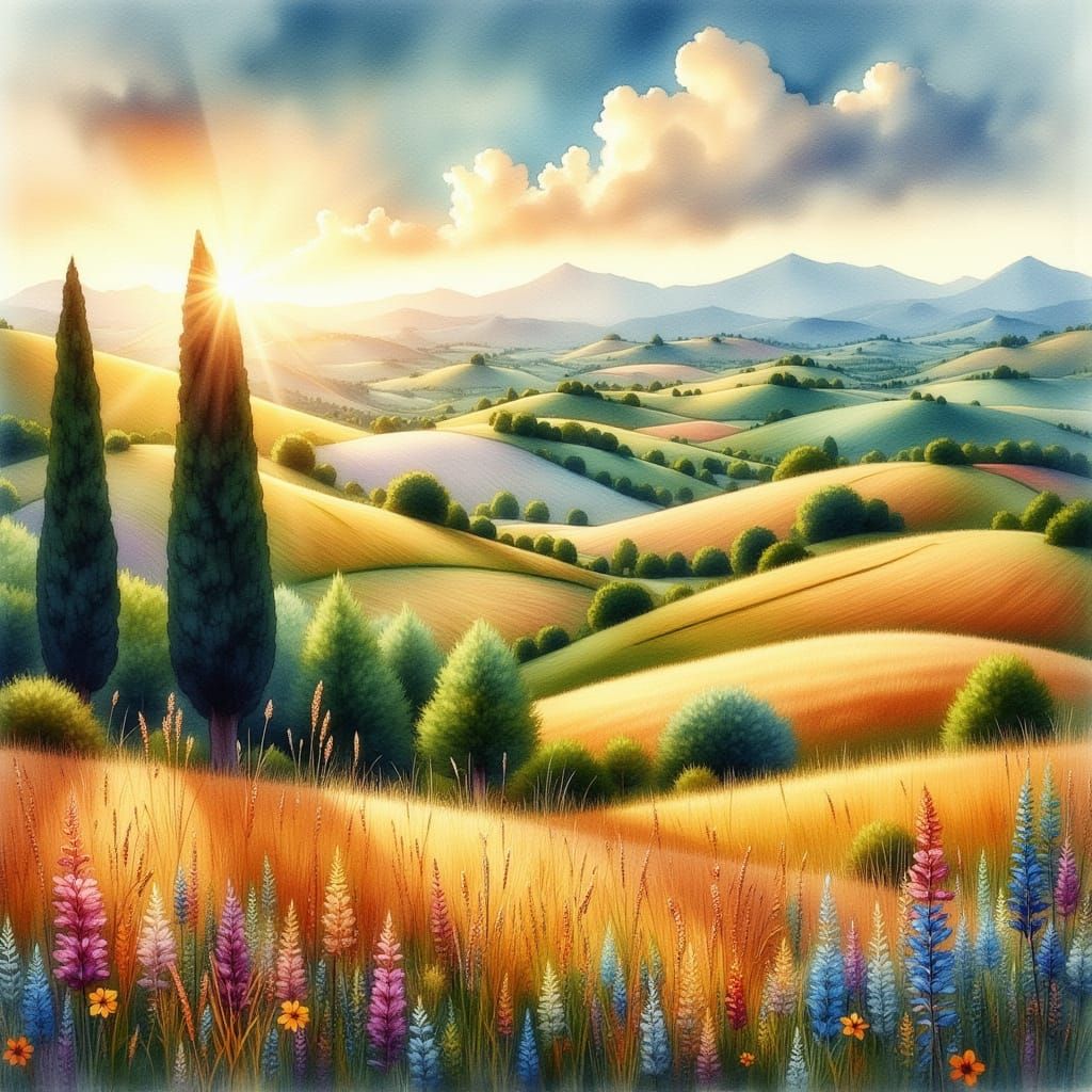 <lora:Bak Brom Watercolor:1.0> Modern European Ink Painting,...