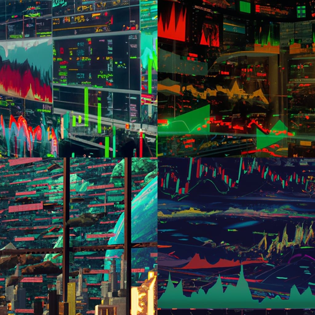 Fantastical Stock Market Concept Art in 8k