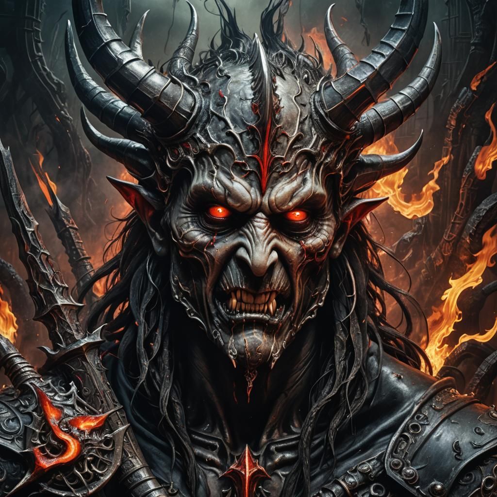 Hyperrealistic King of Hell Splash Art