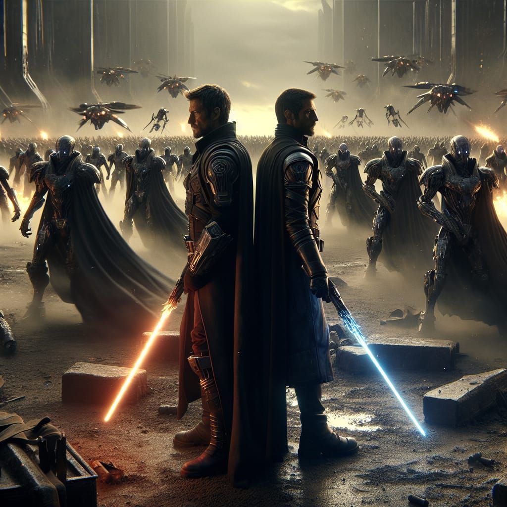 Epic Space Warriors Prepare for Battle