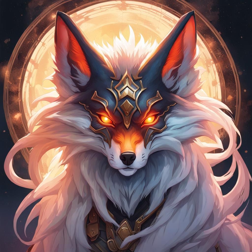 Galaxy Kitsune vs. Darkness Werewolves: Artstation Portrait