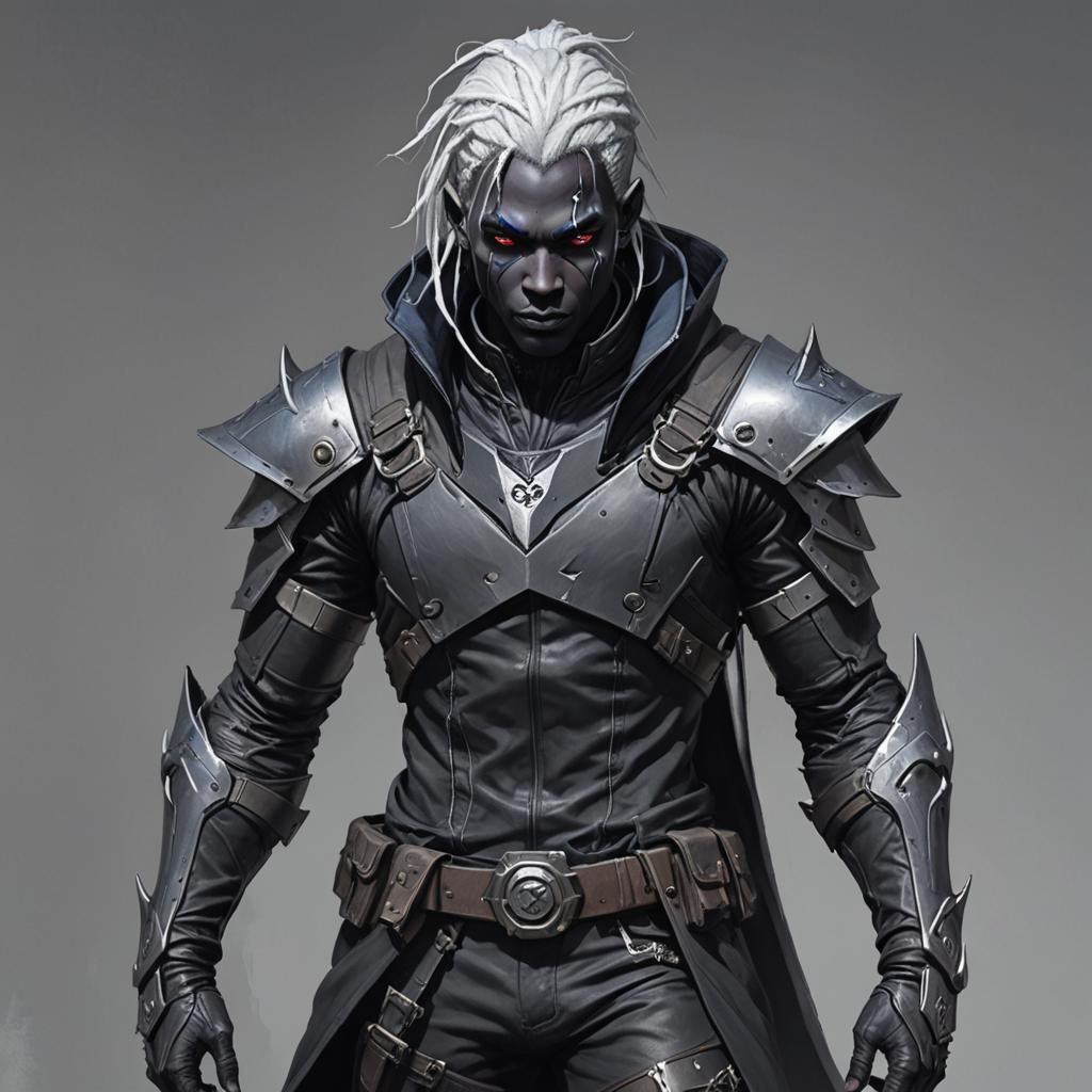 Cyberpunk Drow Assassin Character Concept