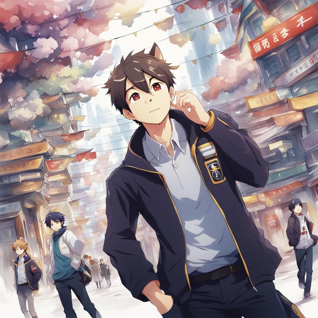 Anime Style Corgi in Japanese Manga Art