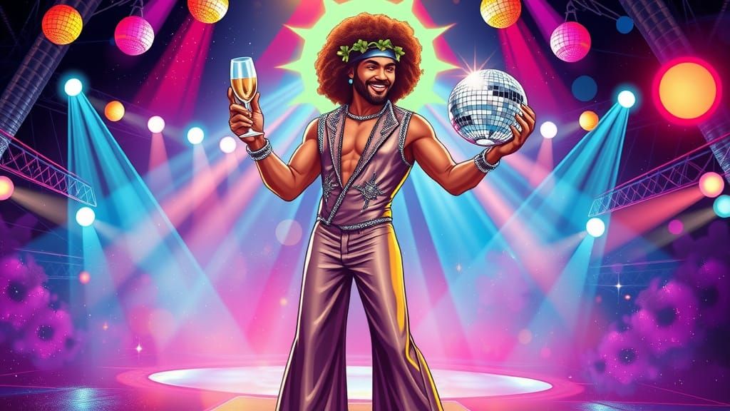 Bacchus Disco God of Wine in Funky Polyester