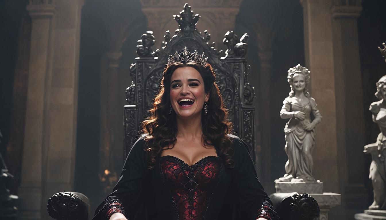 Evil Queen Laughs: A Cinematic Film Still