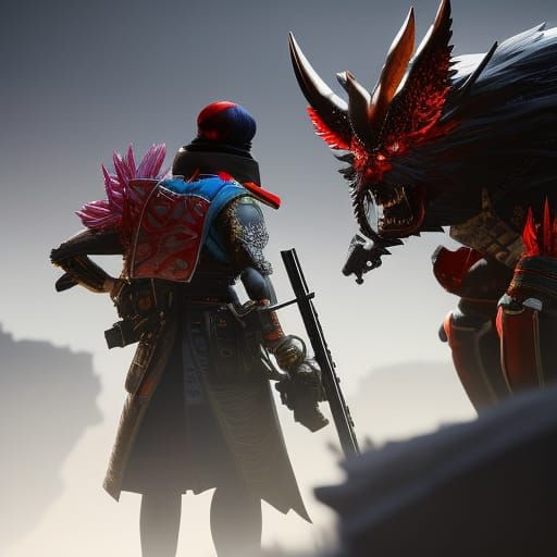 Dynamic Demon Slayer Battle: Tanjiro in Action