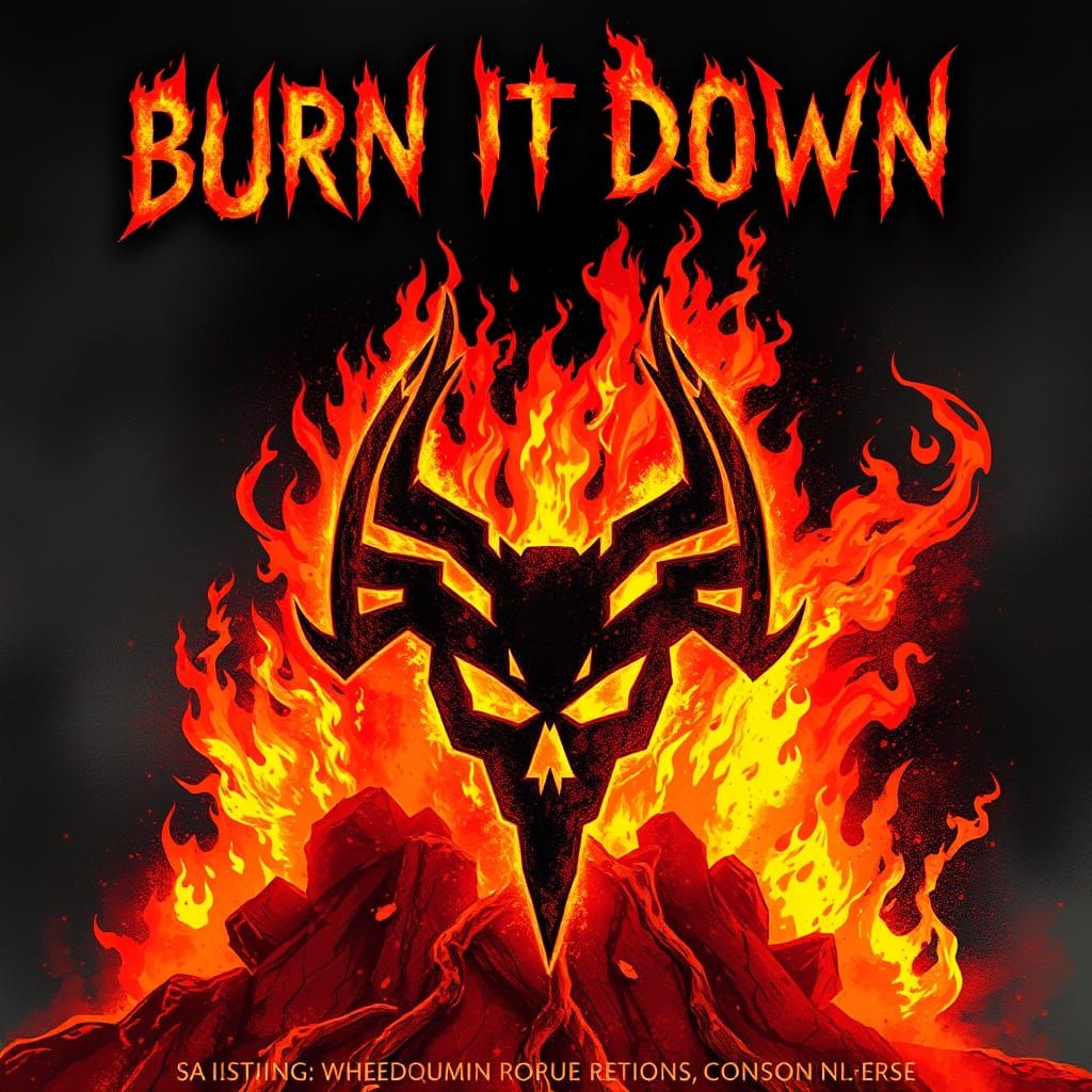 Fiery Seth Rollins Logo with Bold Lettering