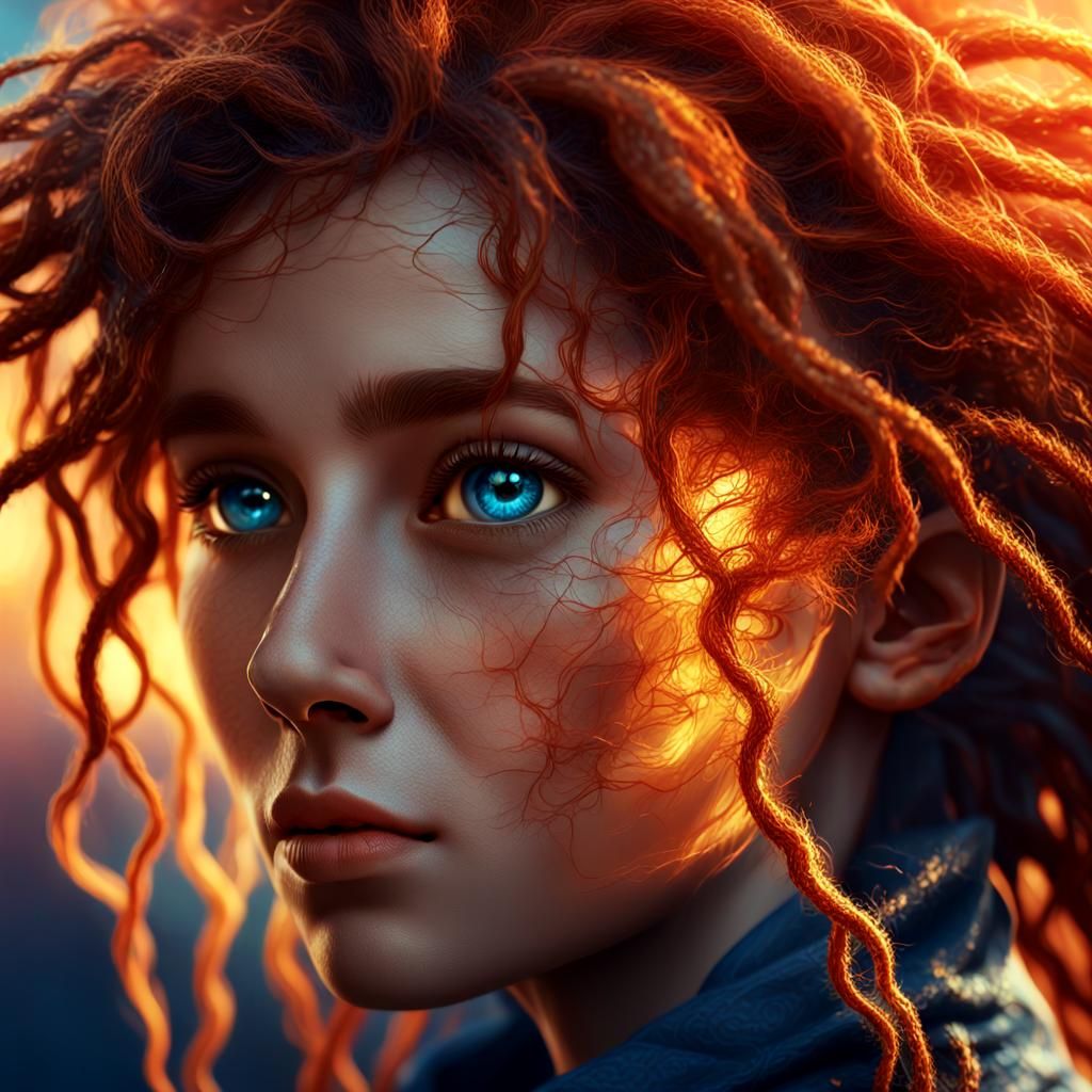 Woman's Disheveled Morning Hair: Fantastical Concept Art