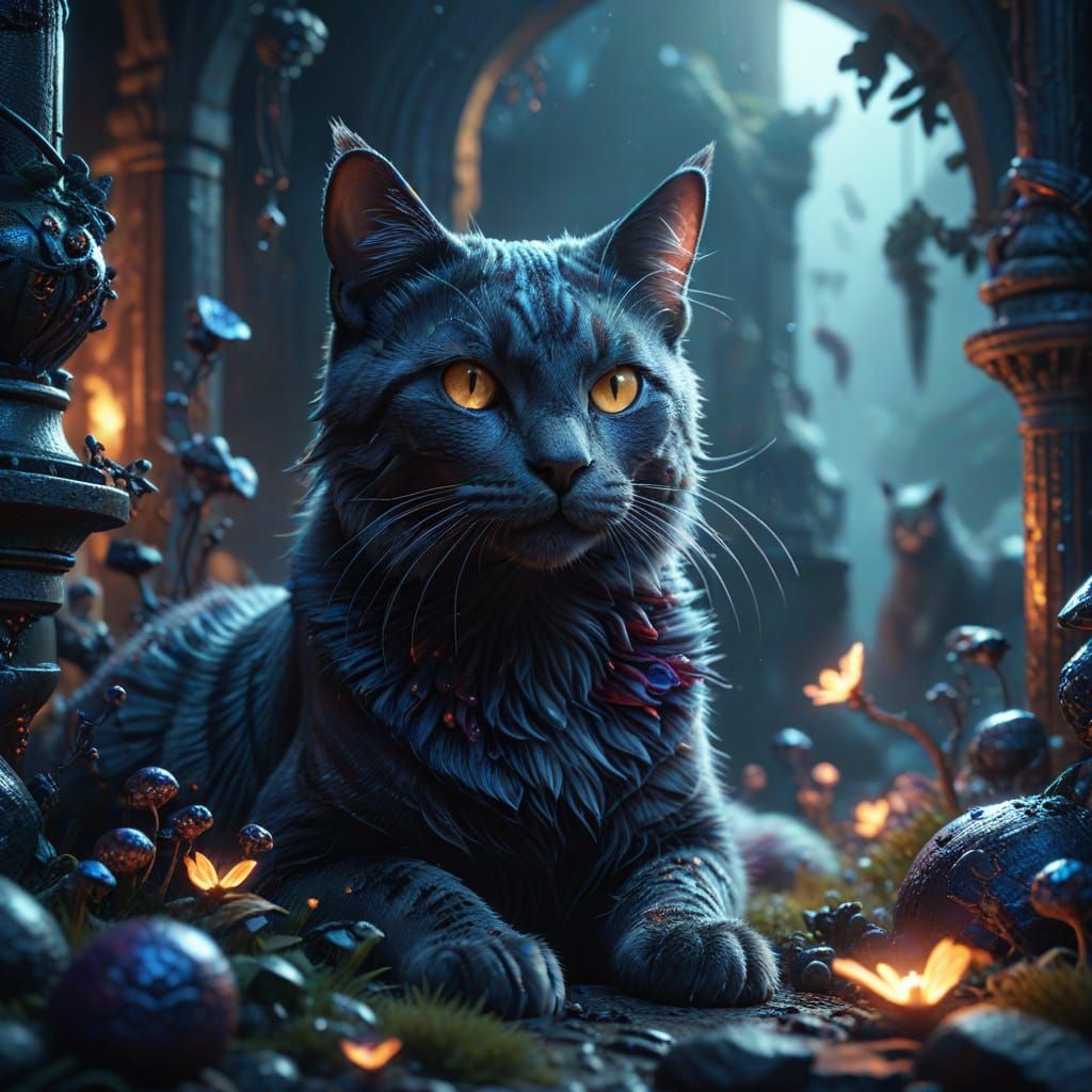 National Cat DNA Day: Fantastical Matte Painting