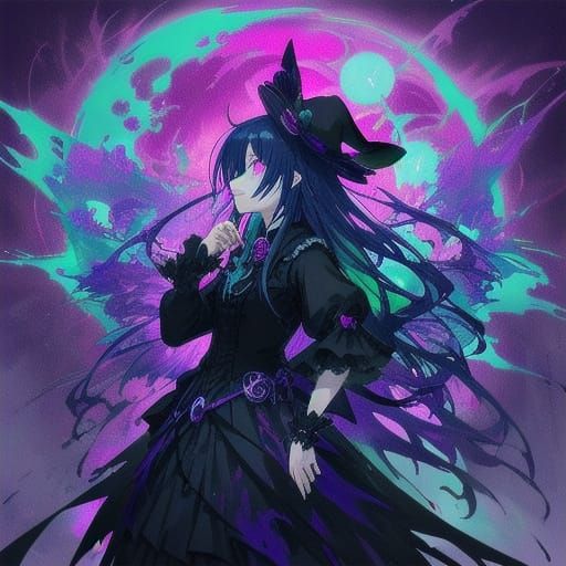 Anime Characters in Witch and Vampire Costumes