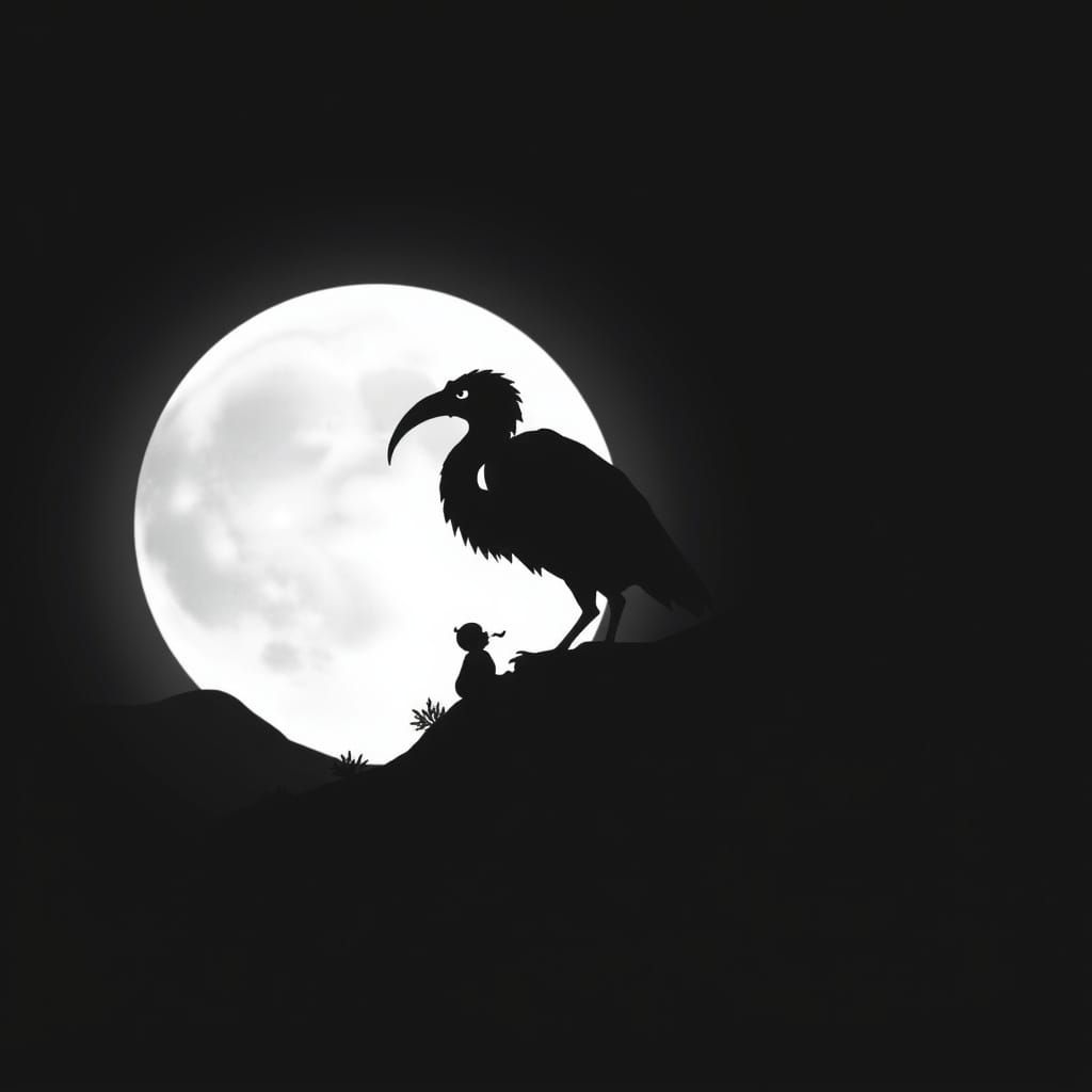 Moody Silhouette of a Ghostly Figure