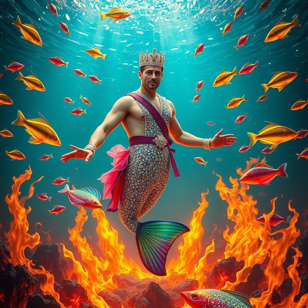 Dazzling Gay Ruler Rides Rainbow-Tailed Horse Through Lava i...