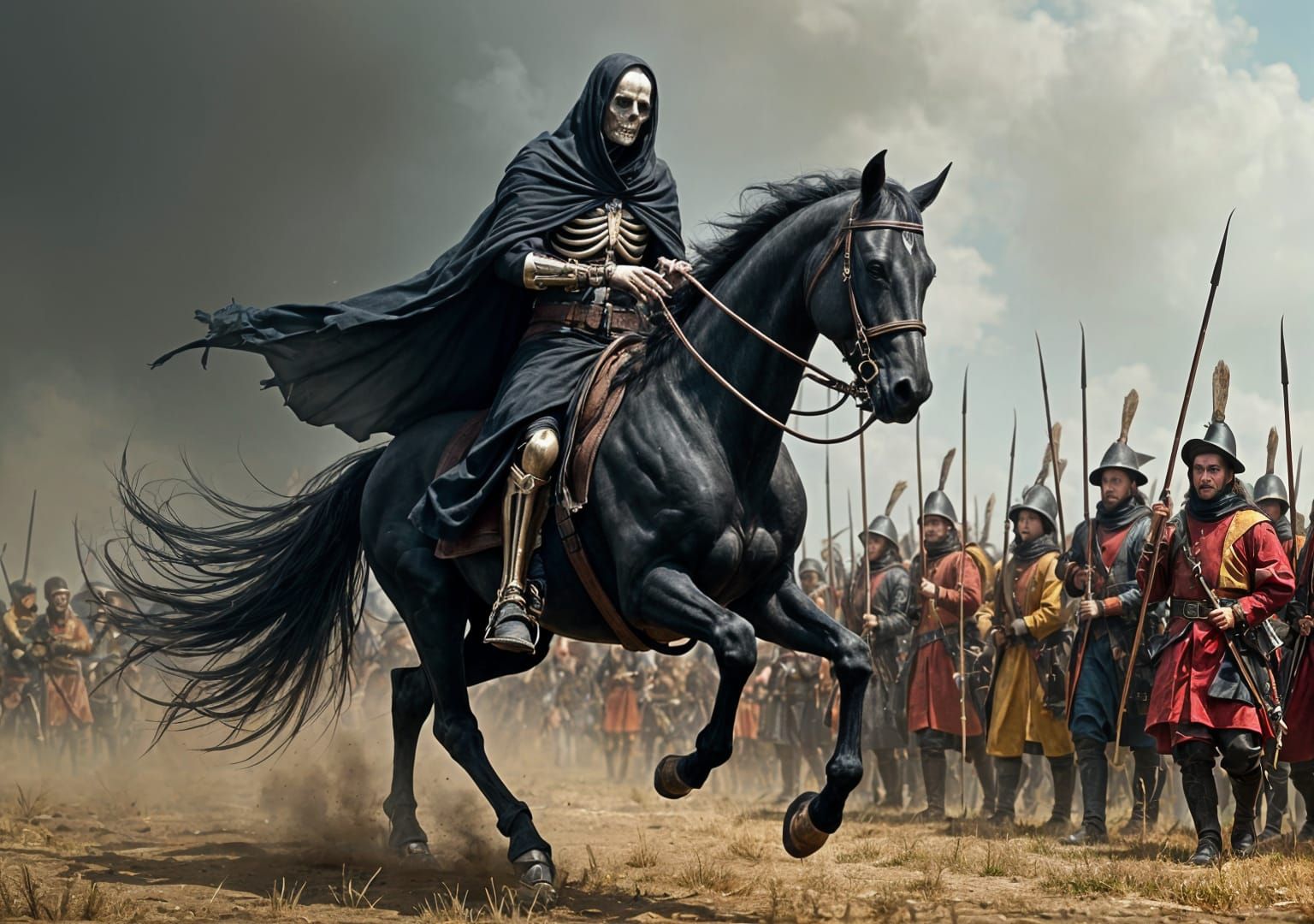 Death Rides with Mercenaries, Baroque-Inspired